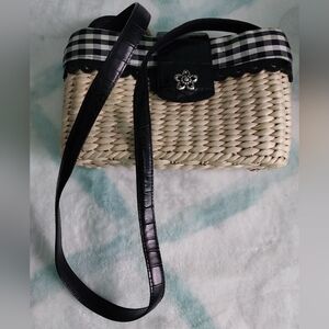 Vintage Rare Brighton Straw Satchel